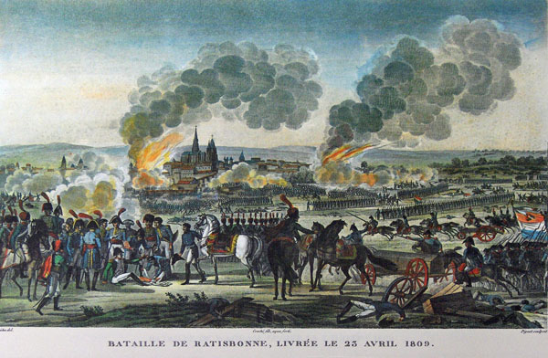 napoleon wounded at the battle of ratisbon